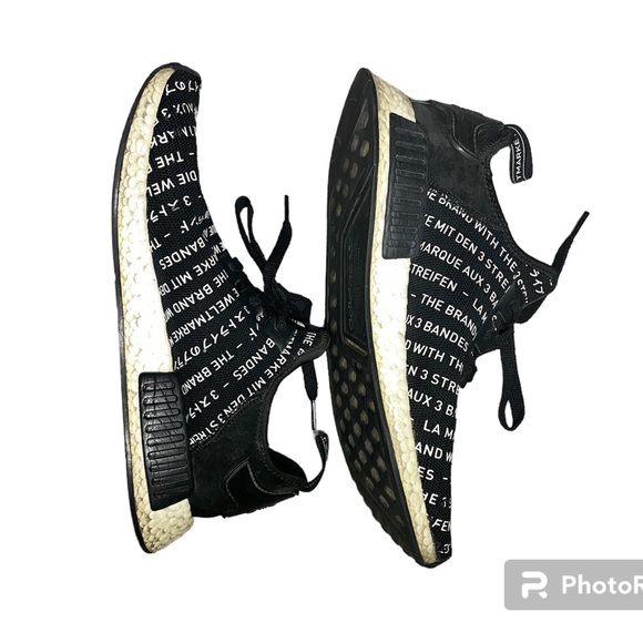 Size 10 ADIDAS NMD R1 BLACKOUT MENS - Picture 10 of 13